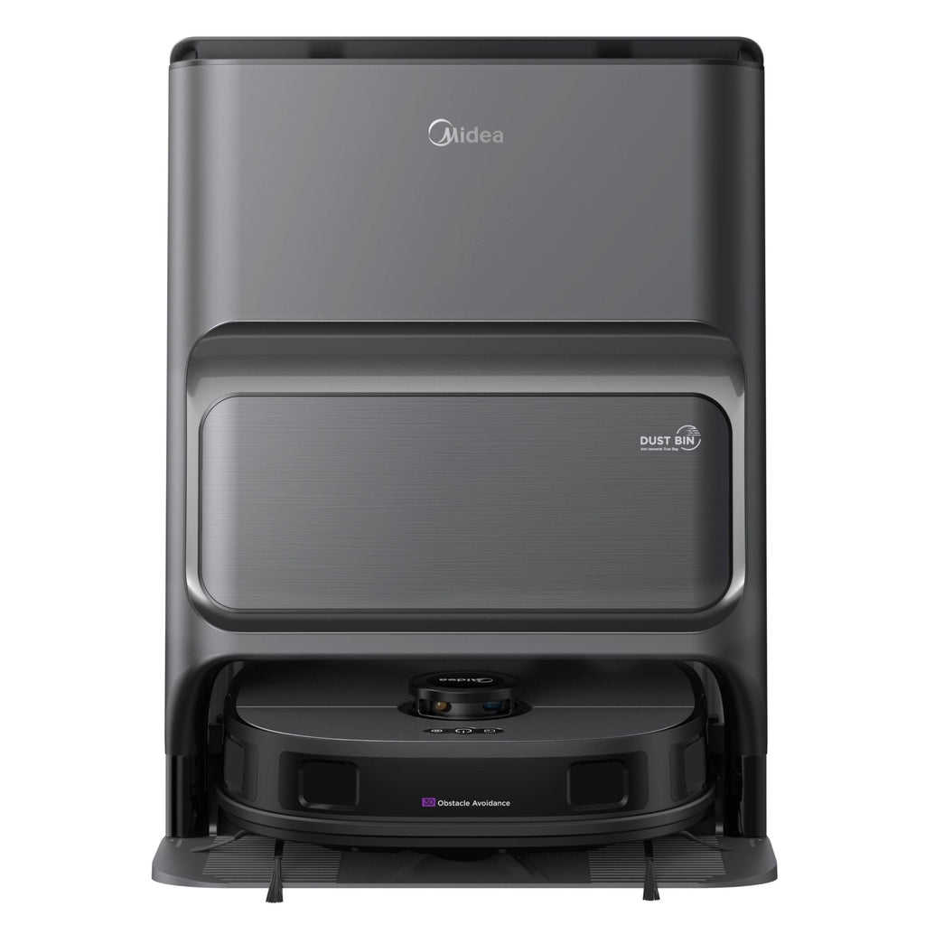Midea Black Robot Vacuum with Hot Air Drying for its mop