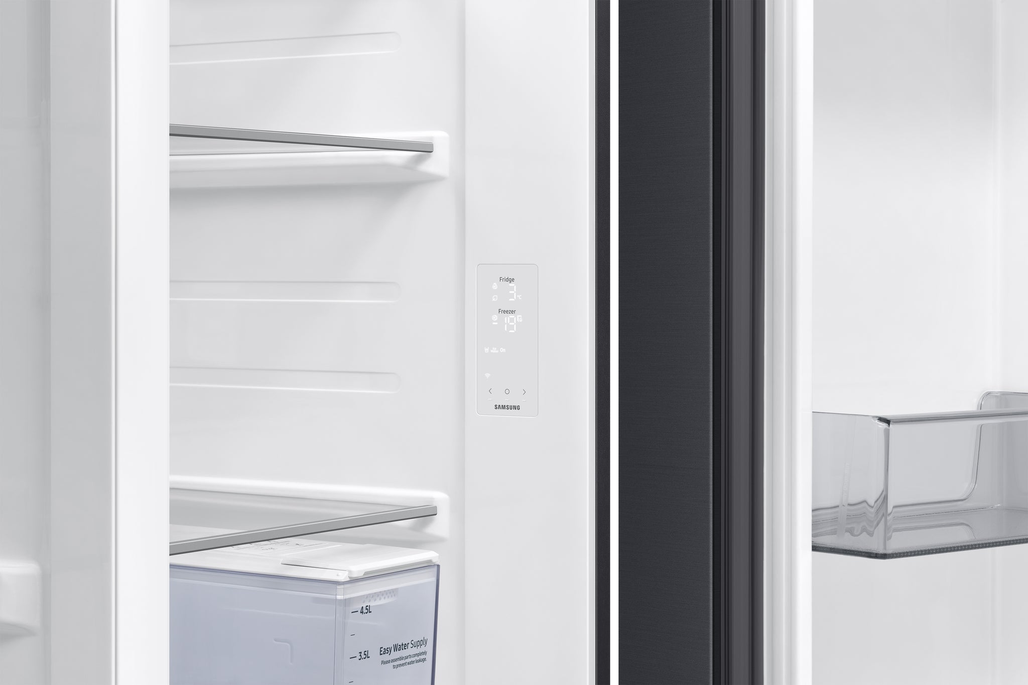Samsung RS70F65K3FSS, Side-by-side Refrigerator, 635L, 3 Ticks