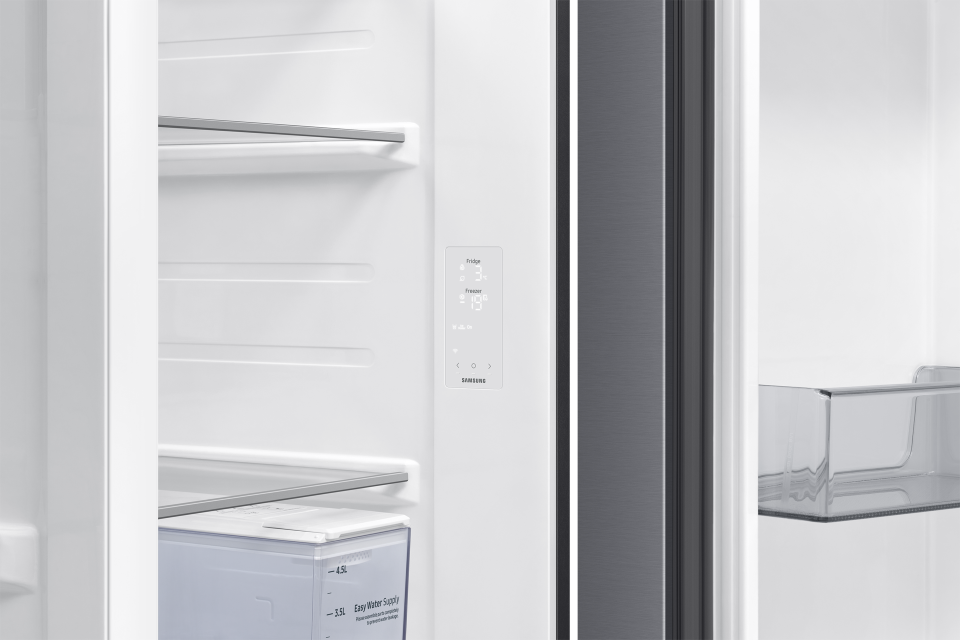 Samsung RS70F65K3FSS, Side-by-side Refrigerator, 635L, 3 Ticks