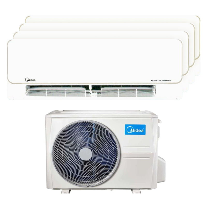 Midea Opal Pro Multi-split System 4 Aircon. 9,000 + 18,000 BTU, 4 Ticks ...