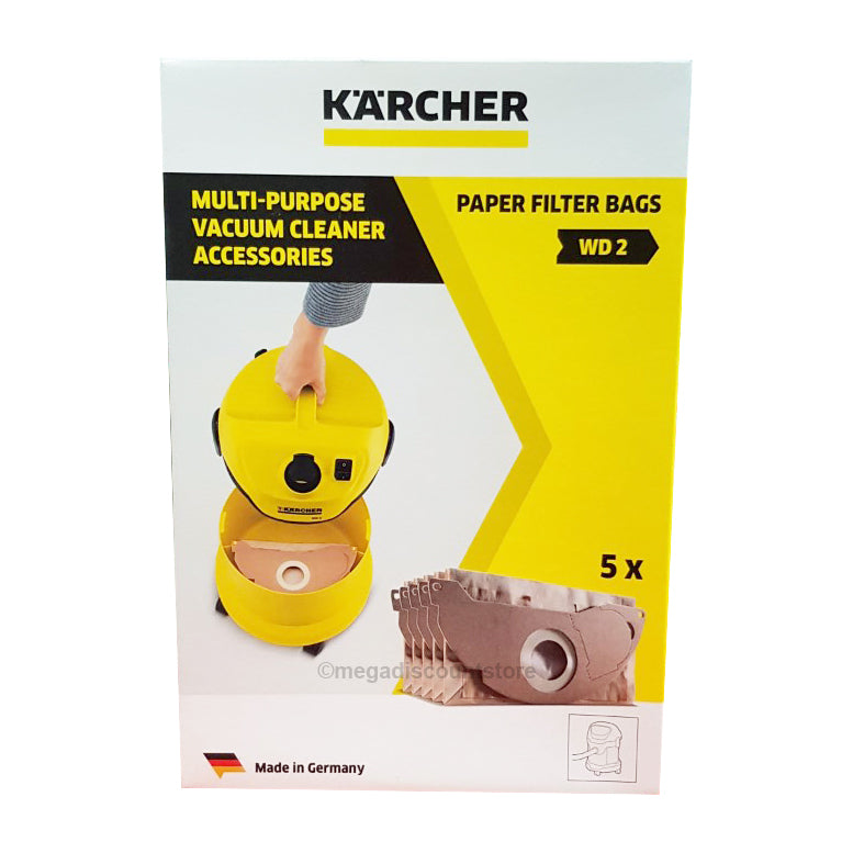 15 Vacuum Cleaner Bags For Karcher Wd2 Mv2 6.904-322.0 Wd 2.200 Wd2250  A2004 A2054 A2099 Wet & Dry Vacuum Cleaner Replacement Paper Filter Bags,  Bag F | Fruugo BH